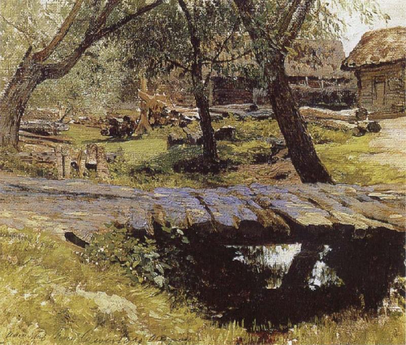 Isaac Levitan Little Bridge,Village of Savinskaya,Study Norge oil painting art